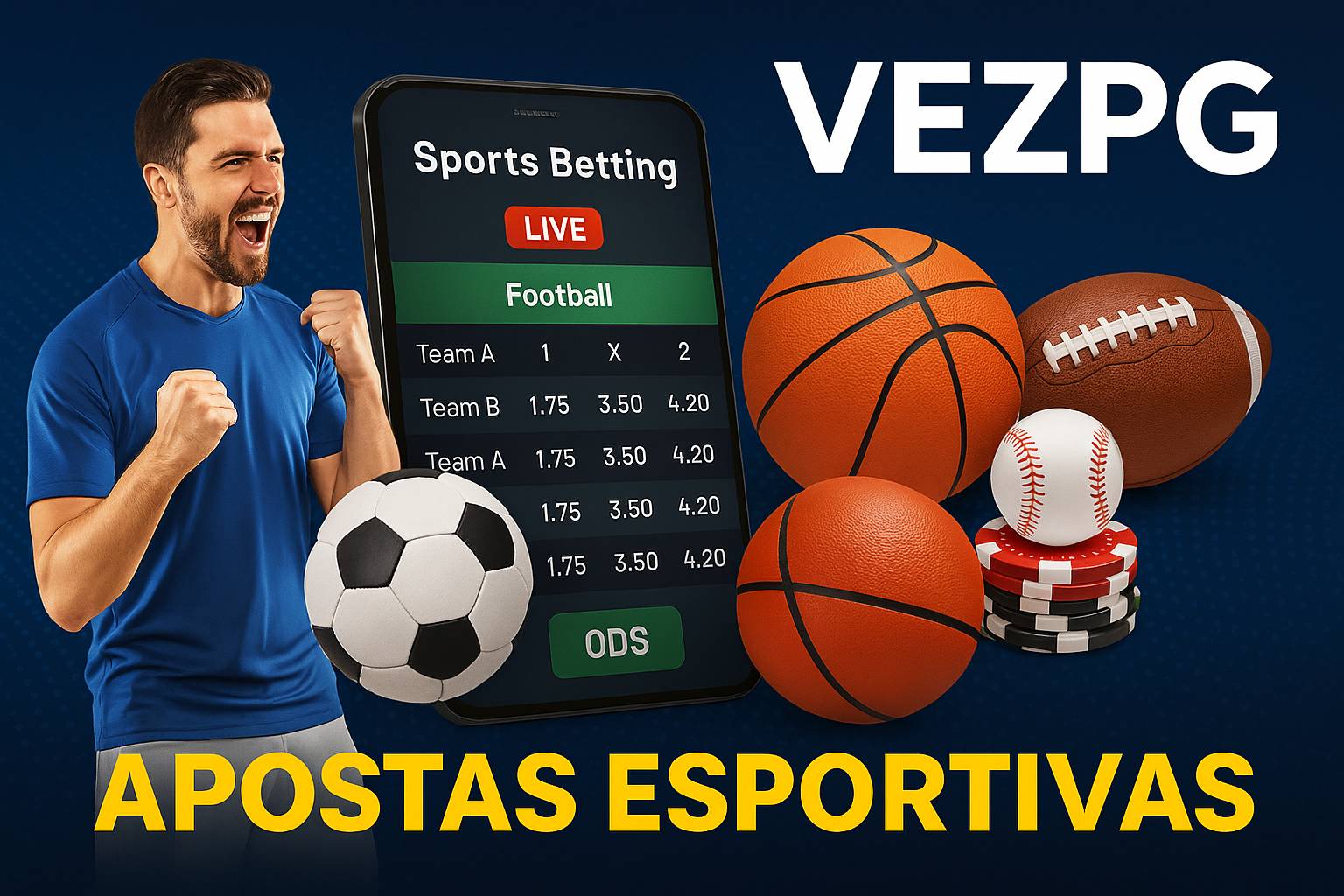 Aposte em apostas esportivas no cassino online VEZPG